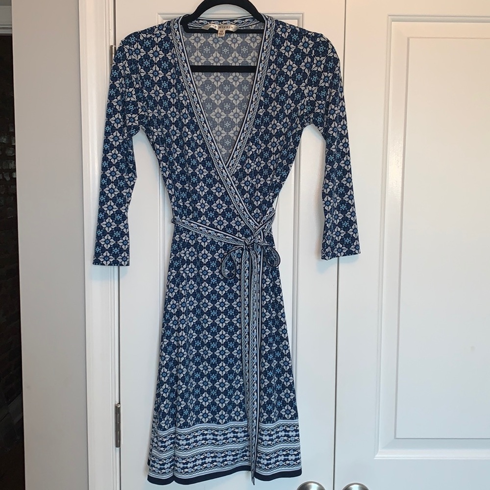 Max Studio 3/4 Sleeve Wrap Dress